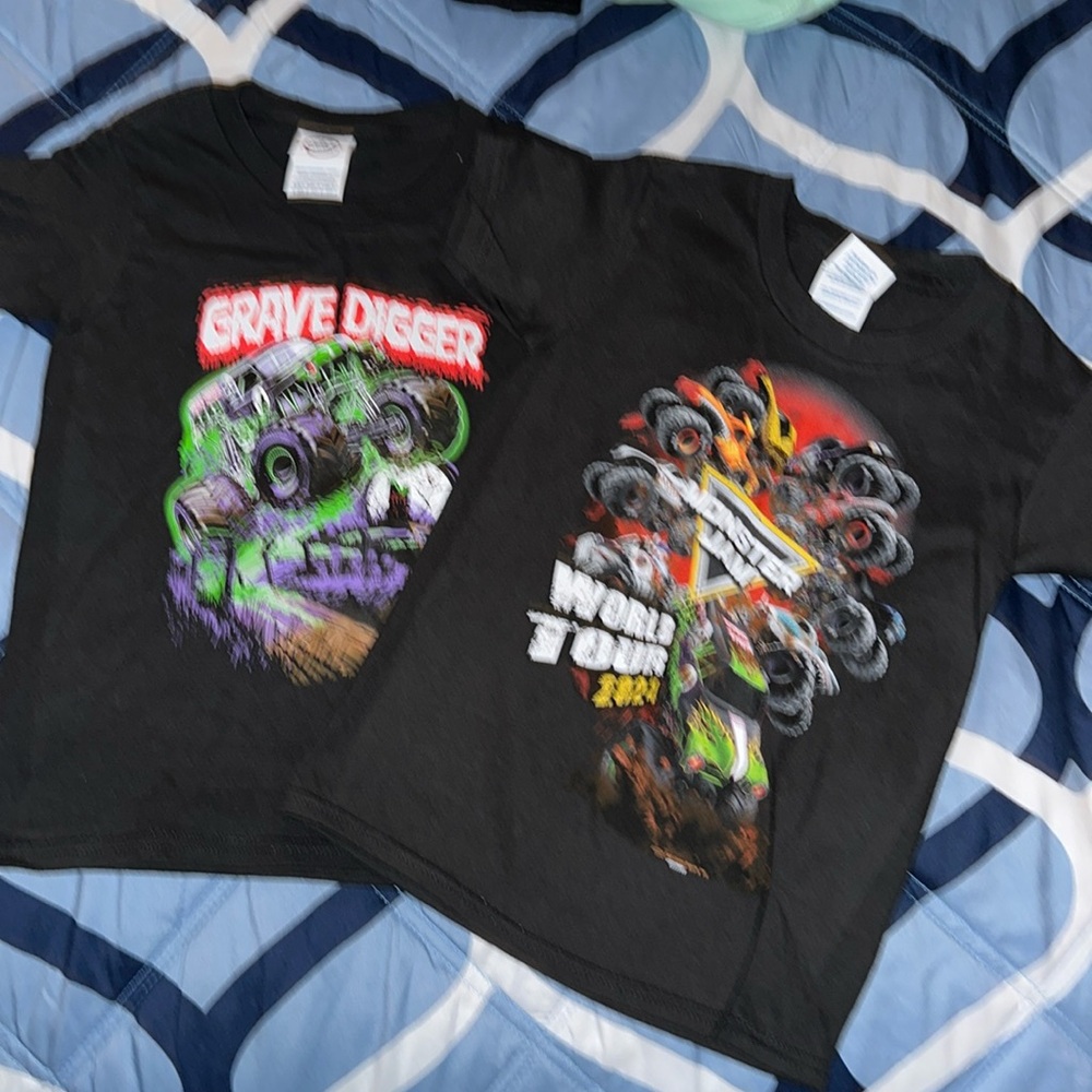 NWT Offical Monster Jam 2024 Tees (2) XS